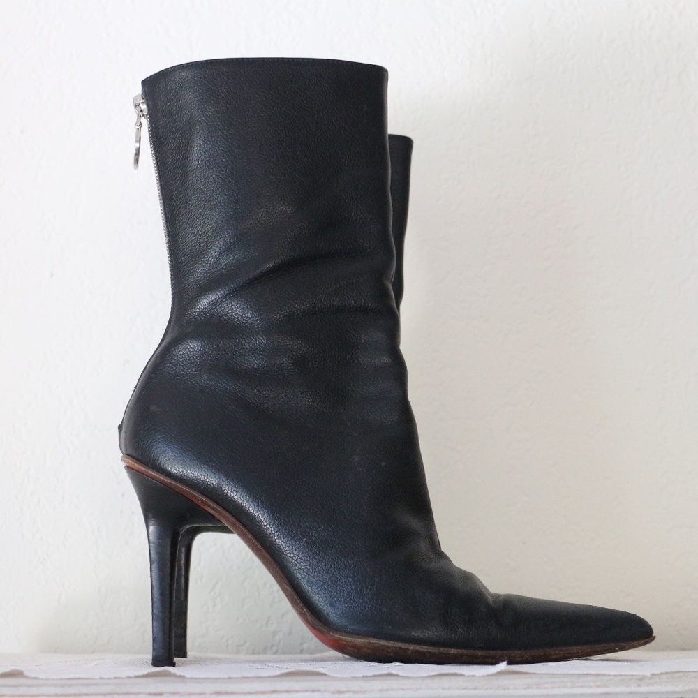 Italian Black Leather Boots